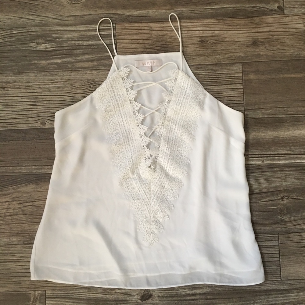 NEW wayf white tank top